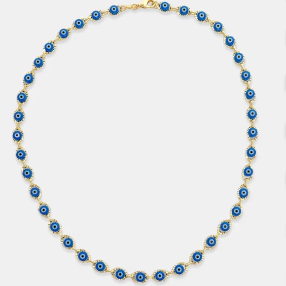 SueSue Jewelry - NEW Blue Eyes Gold Filled Necklace